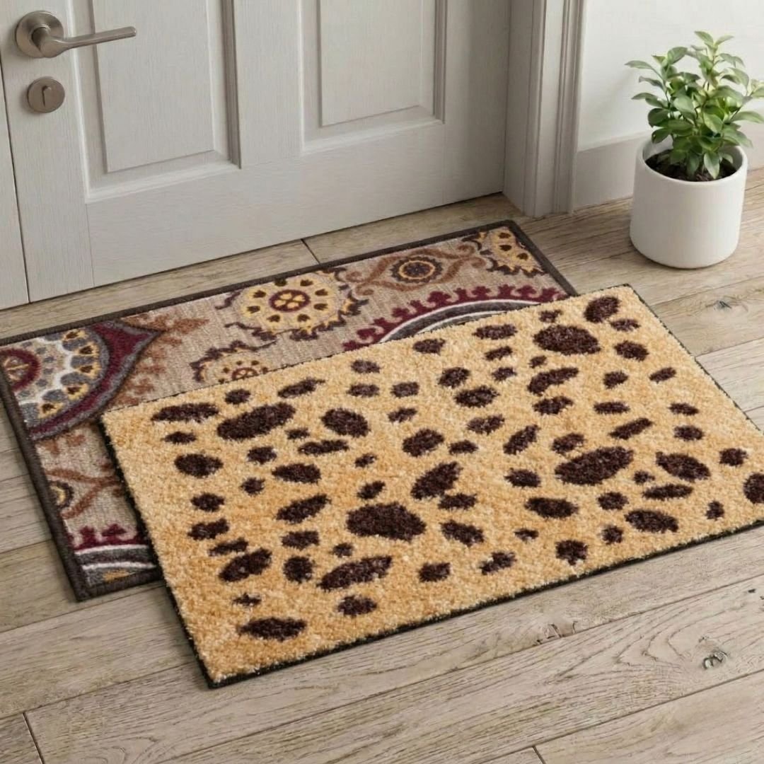 Premium Brown Doormat and Bathmat Combo Set of 2 by Athom Living - Athom Living