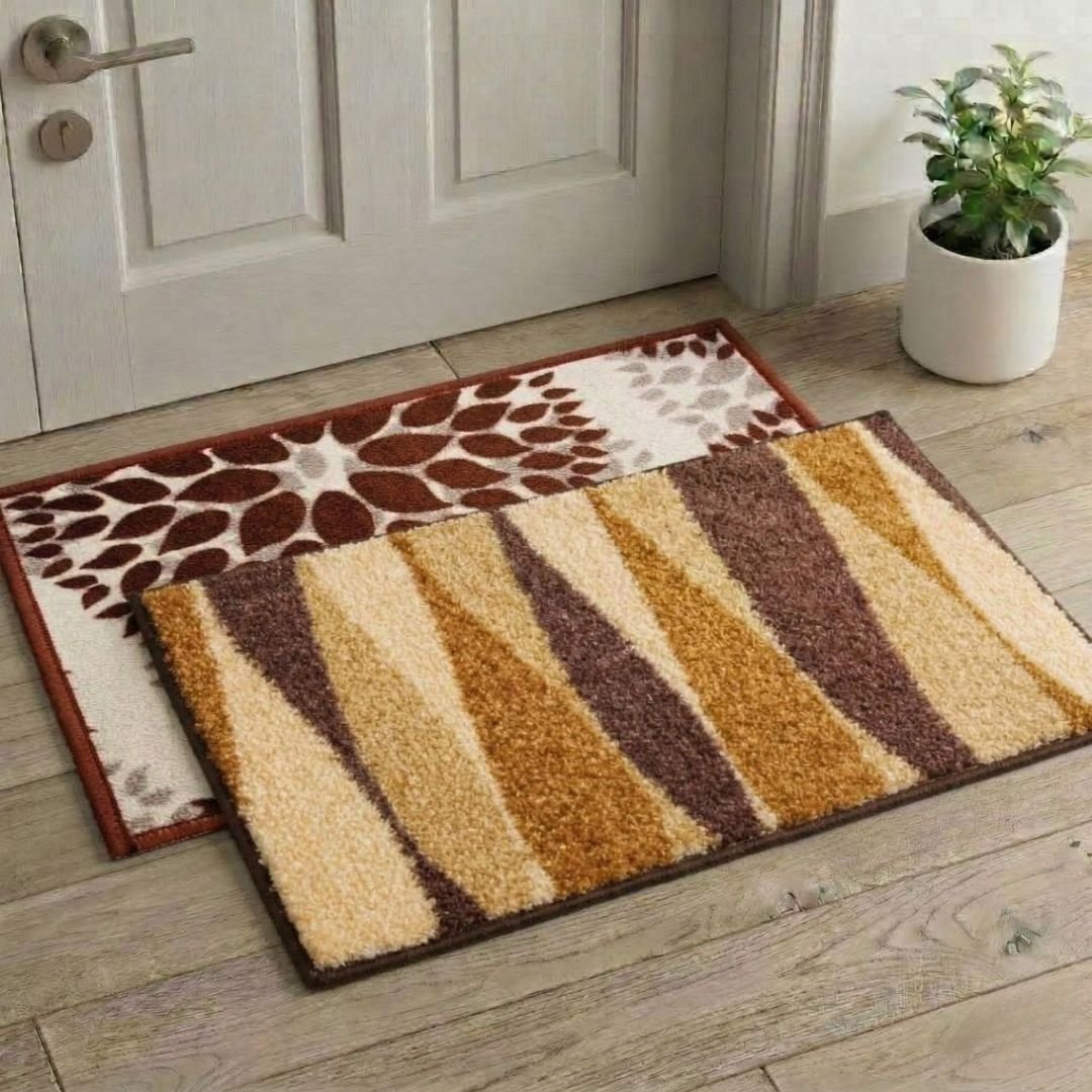 Premium Brown Doormat & Bathmat Combo Set of 2 by Athom Living - Athom Living