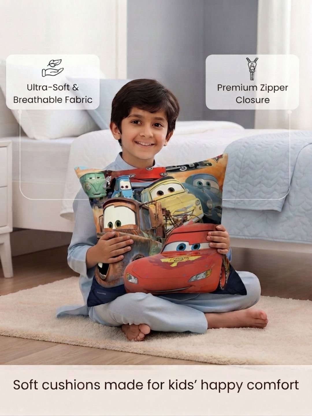 Premium Disney Cars Printed Cushion Cover by Athom Living - Athom Living