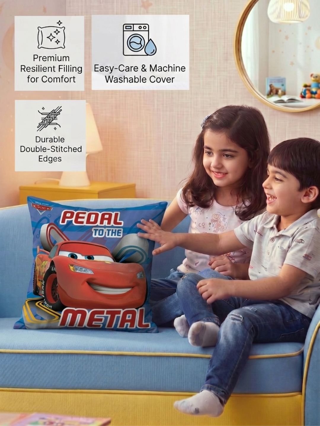 Premium Disney Cars Printed Cushion Cover by Athom Living - Athom Living