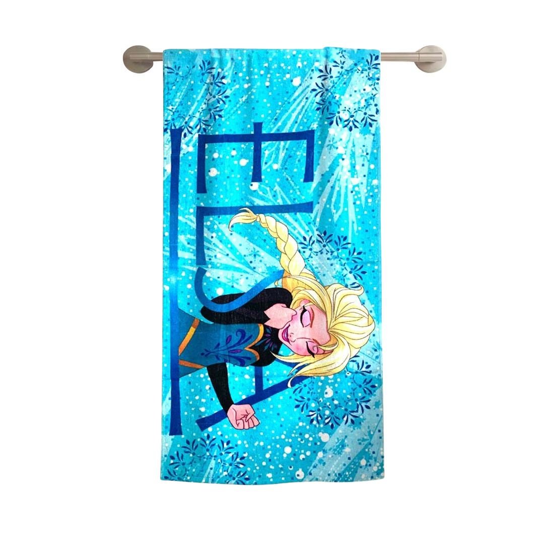 Premium Disney Frozen Elsa Blue Kids Cotton Bath Towel by Athom Living - Athom Living