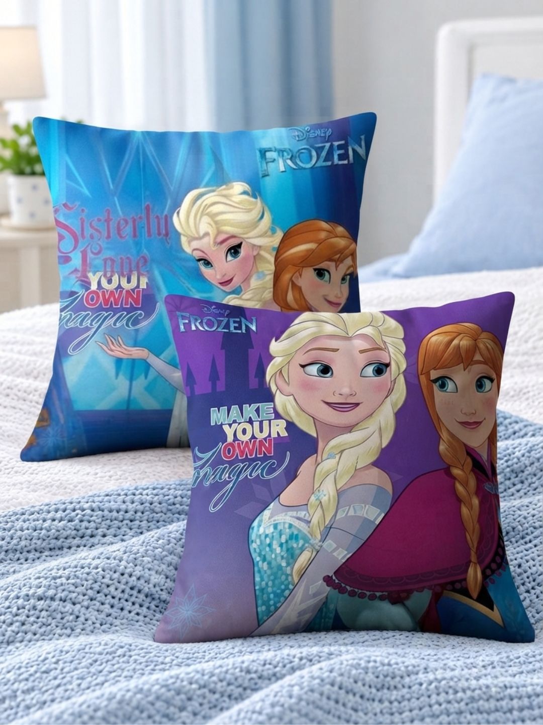 Premium Disney Frozen Printed Set of 2 Filled Cushions by Athom Living - Athom Living