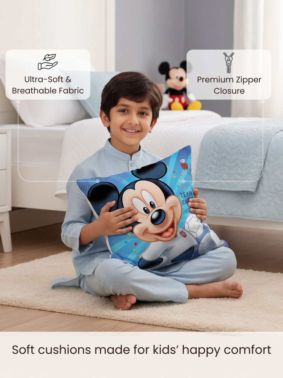 Premium Disney Mickey Mouse Printed Cushion Covers by Athom Living - Athom Living
