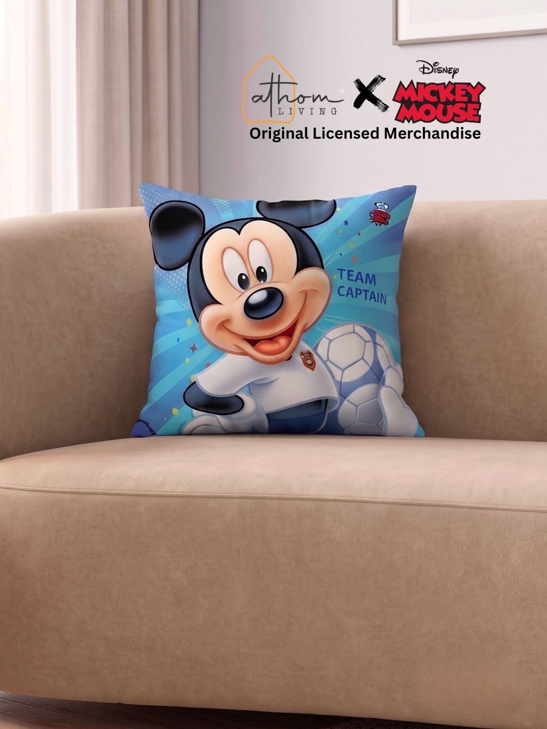 Premium Disney Mickey Mouse Printed Cushion Covers by Athom Living - Athom Living