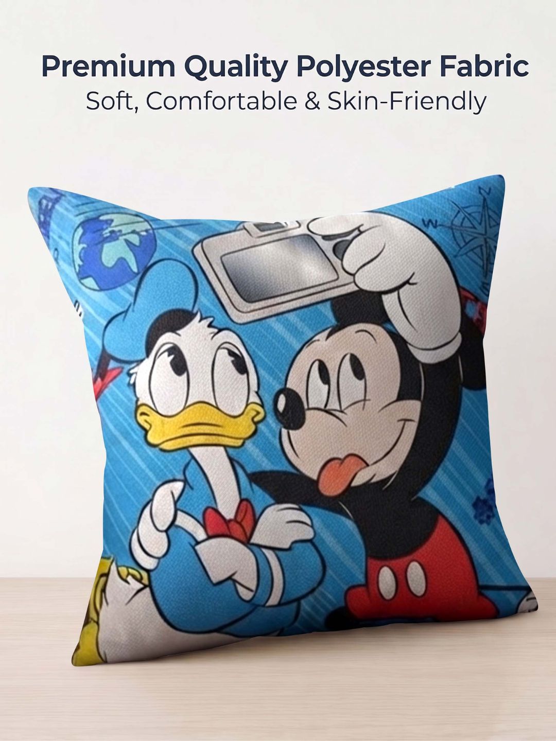 Premium Disney Mickey Mouse Printed Filled Cushion by Athom Living - Athom Living