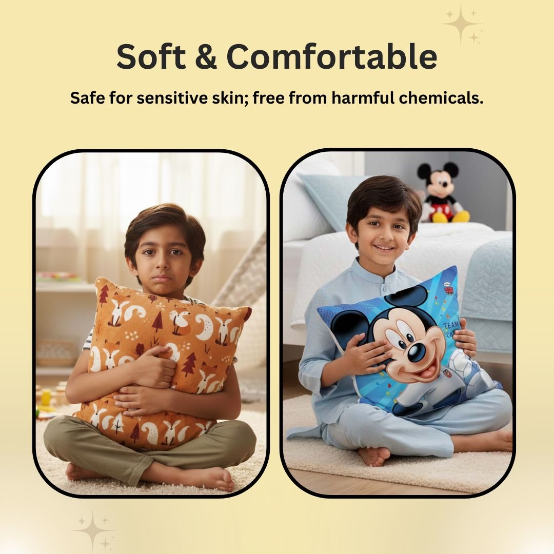 Premium Disney Mickey Mouse Printed Set of 2 Cushion Covers by Athom Living - Athom Living