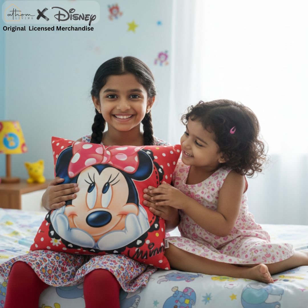 Premium Disney Minnie Mouse Printed Cushion Cover by Athom Living - Athom Living