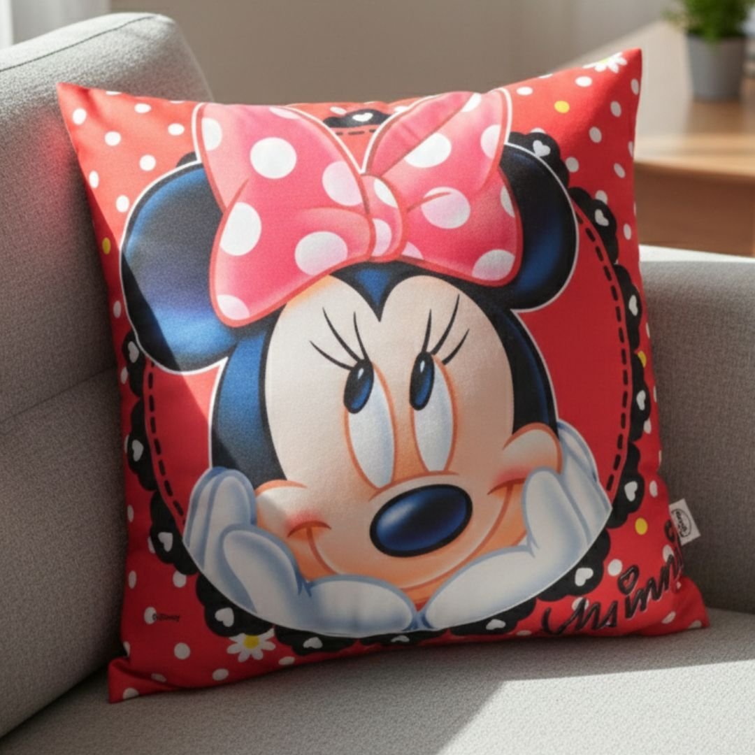 Premium Disney Minnie Mouse Printed Set of 2 Cushion Covers by Athom Living - Athom Living