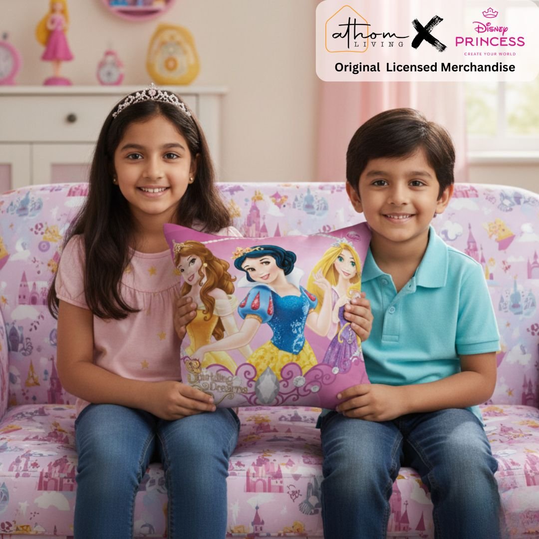 Premium Disney Princess Printed Cushion Cover by Athom Living - Athom Living