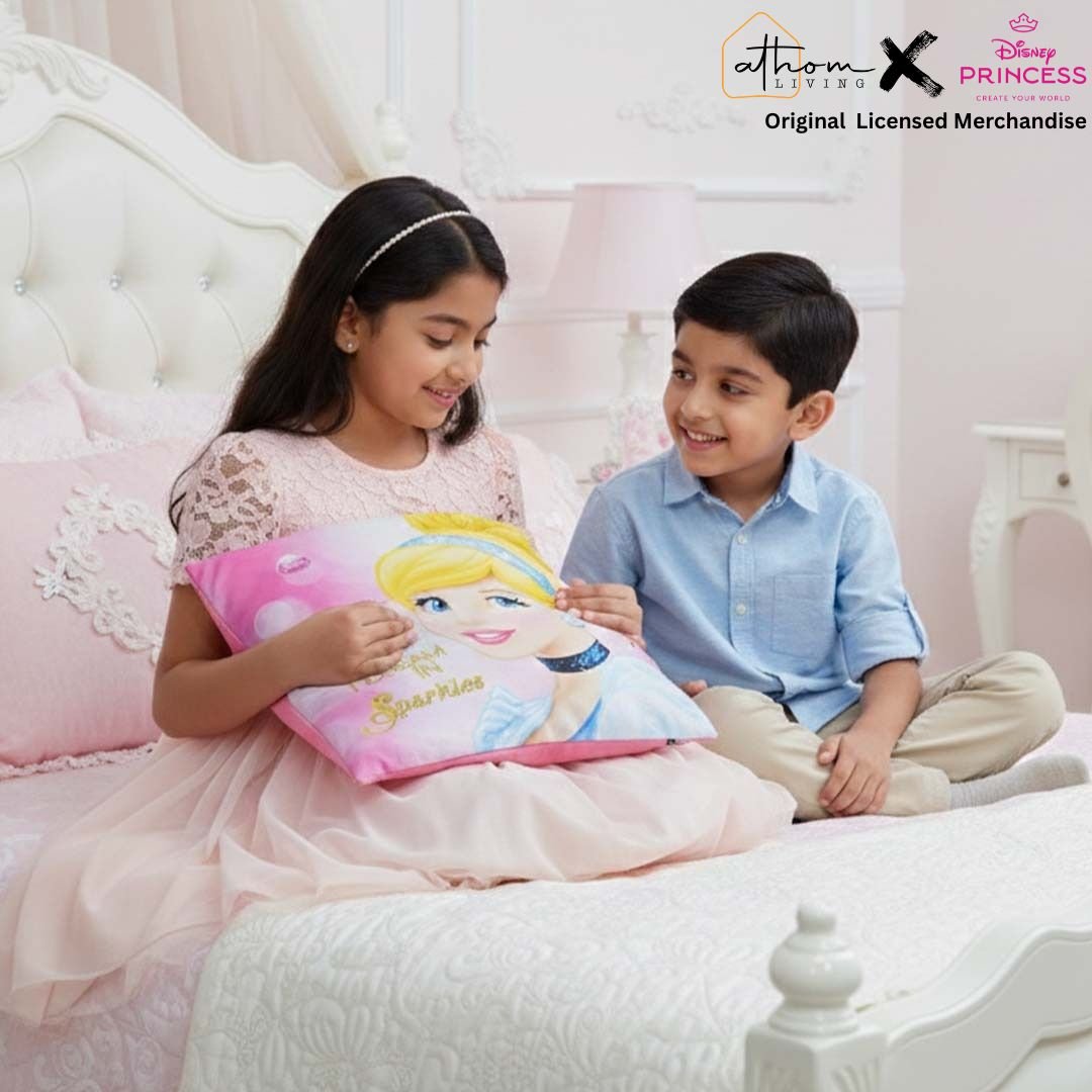 Premium Disney Princess Printed Cushion Cover by Athom Living - Athom Living