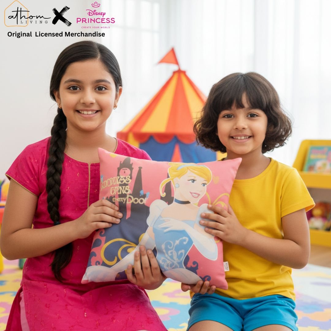 Premium Disney Princess Printed Cushion Cover by Athom Living - Athom Living