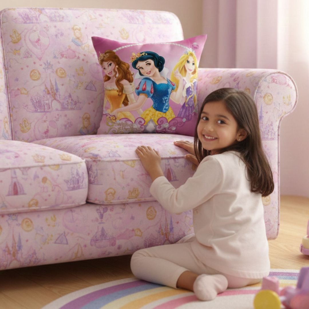 Premium Disney Princess Printed Cushion Cover by Athom Living - Athom Living
