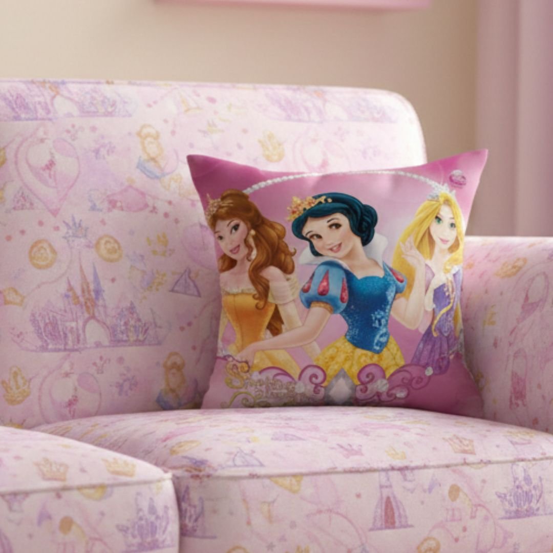 Premium Disney Princess Printed Cushion Cover by Athom Living - Athom Living