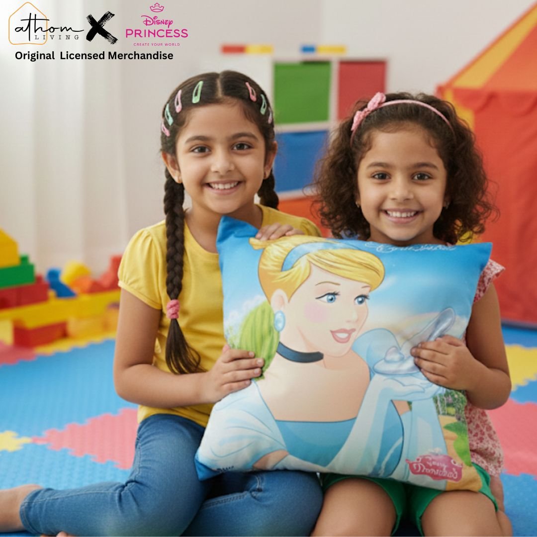 Premium Disney Princess Printed Cushion Cover by Athom Living - Athom Living
