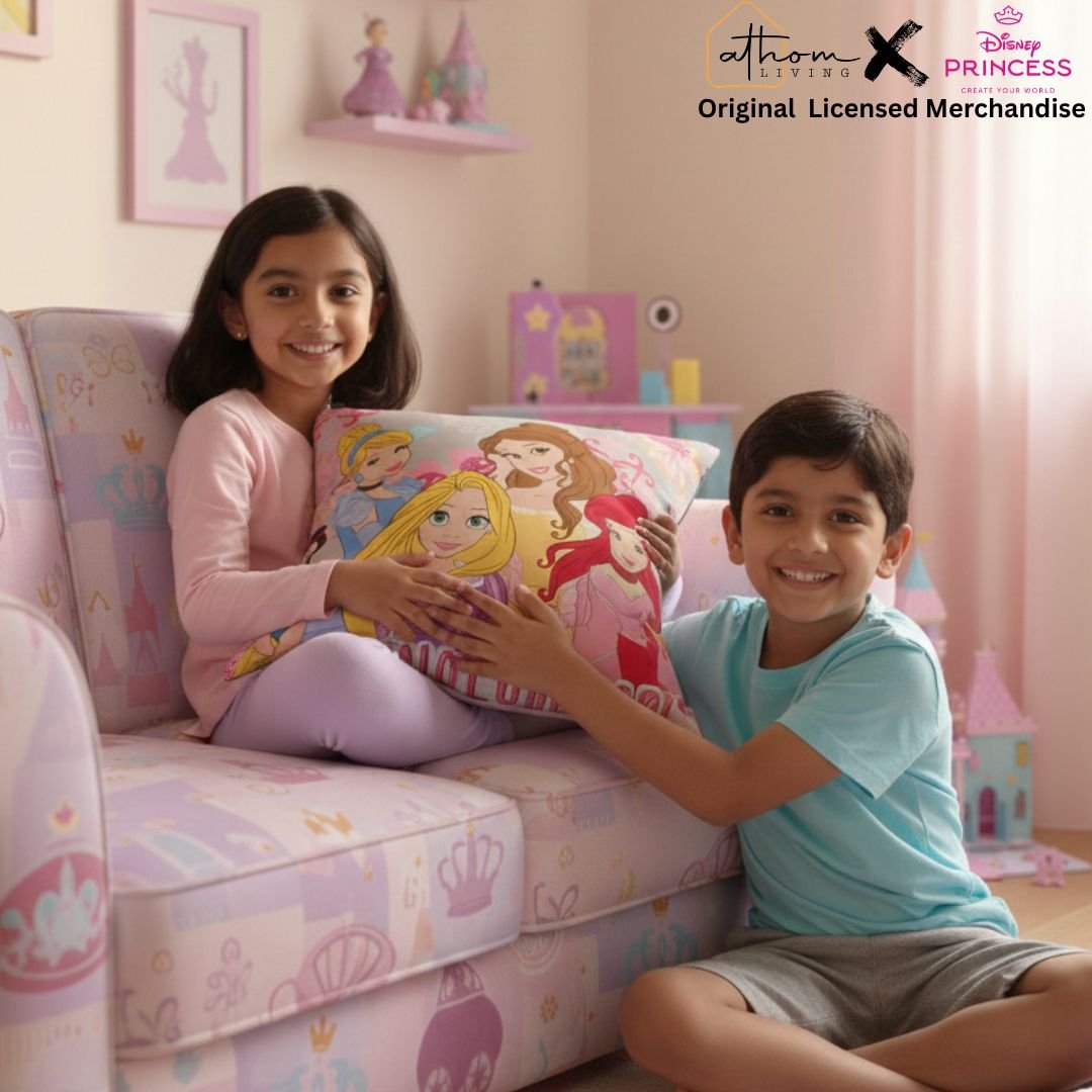 Premium Disney Princess Printed Cushion Cover by Athom Living - Athom Living