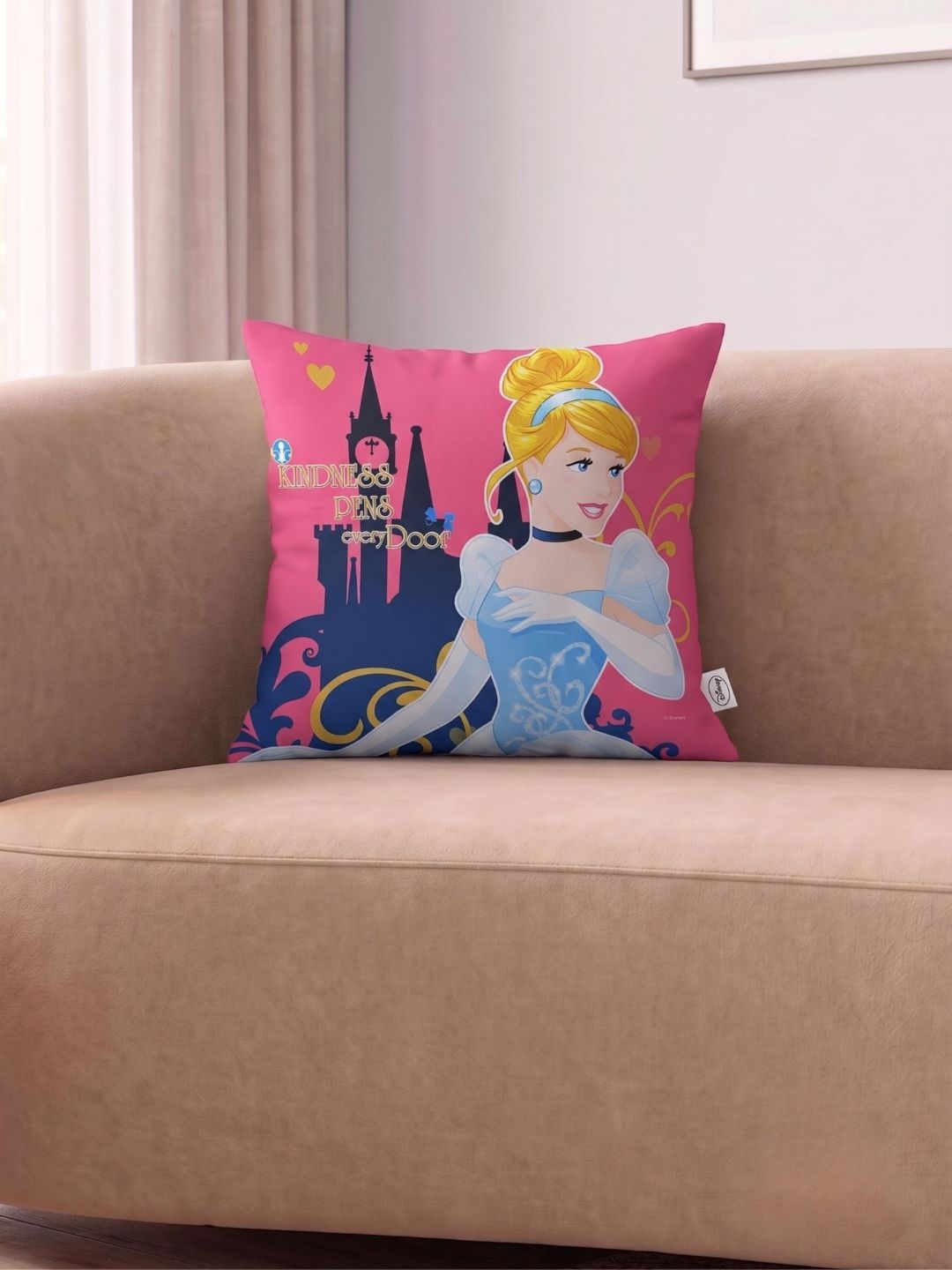 Premium Disney Princess Printed Set of 2 Cushion Covers by Athom Living - Athom Living