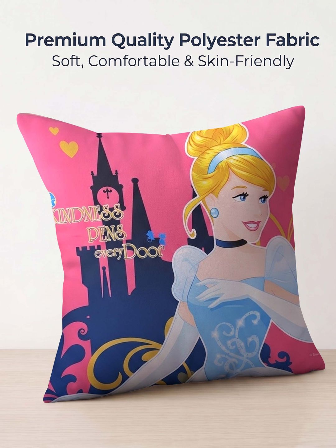Premium Disney Princess Printed Set of 2 Cushion Covers by Athom Living - Athom Living