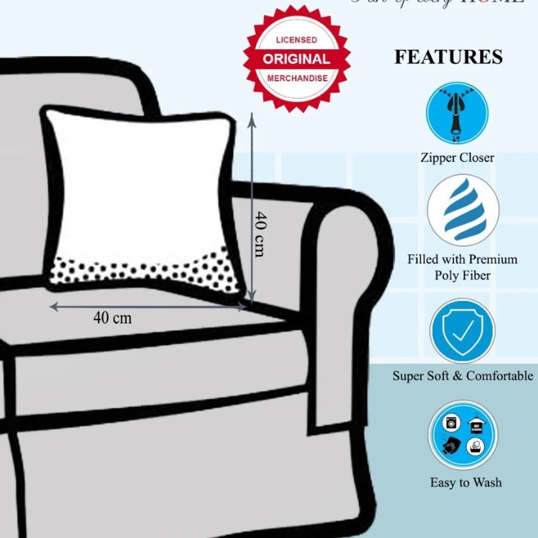 Premium Disney Princess Printed Set of 2 Cushion Covers by Athom Living - Athom Living