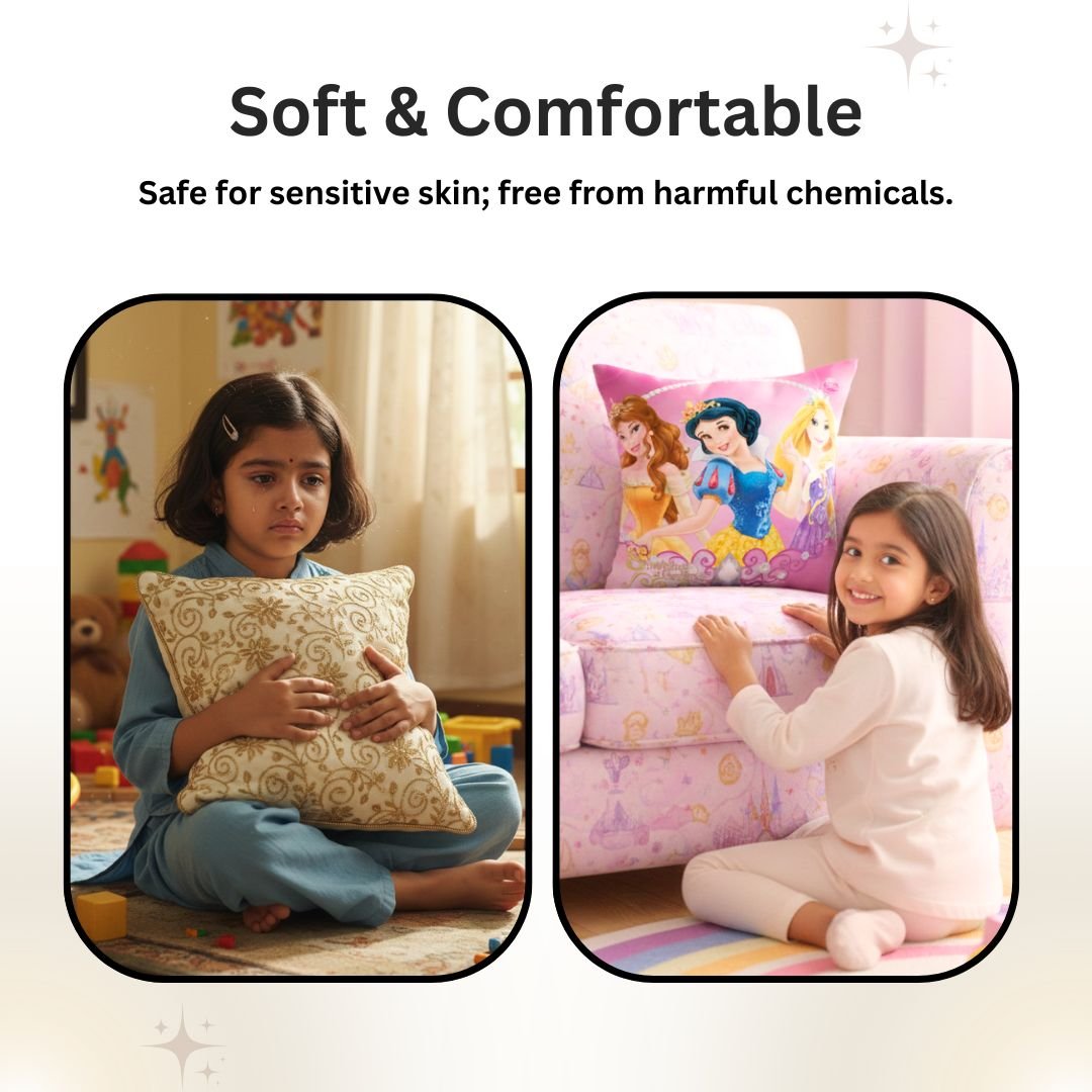 Premium Disney Princess Printed Set of 2 Cushion Covers by Athom Living - Athom Living