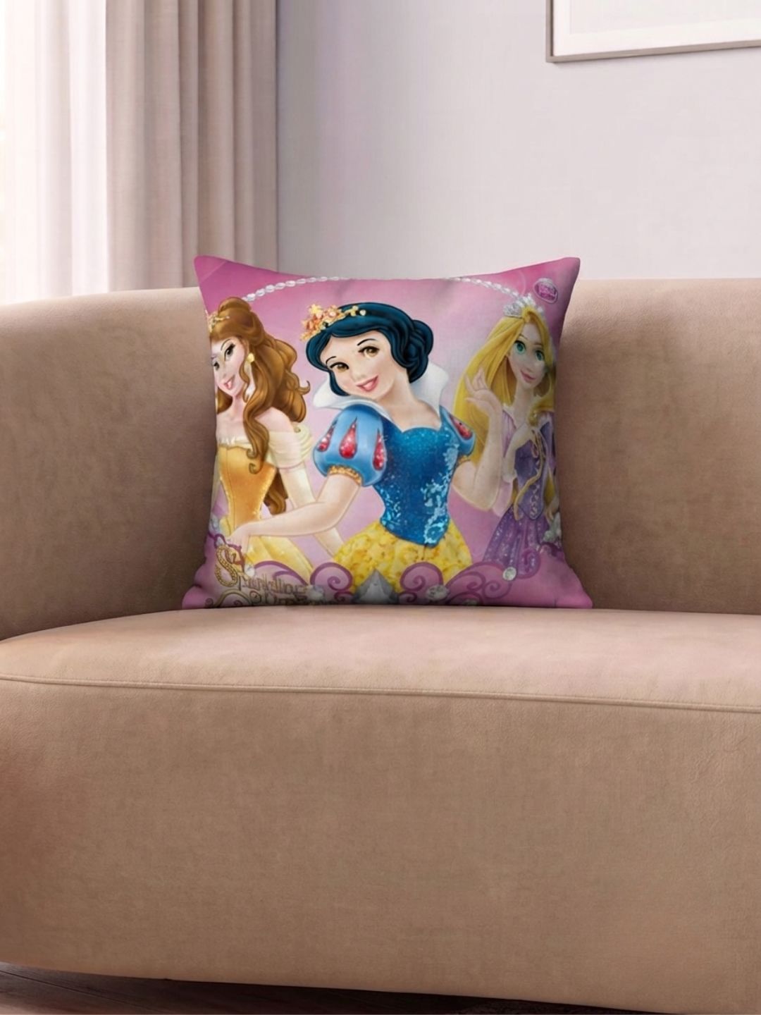 Premium Disney Princess Printed Set of 2 Cushion Covers by Athom Living - Athom Living