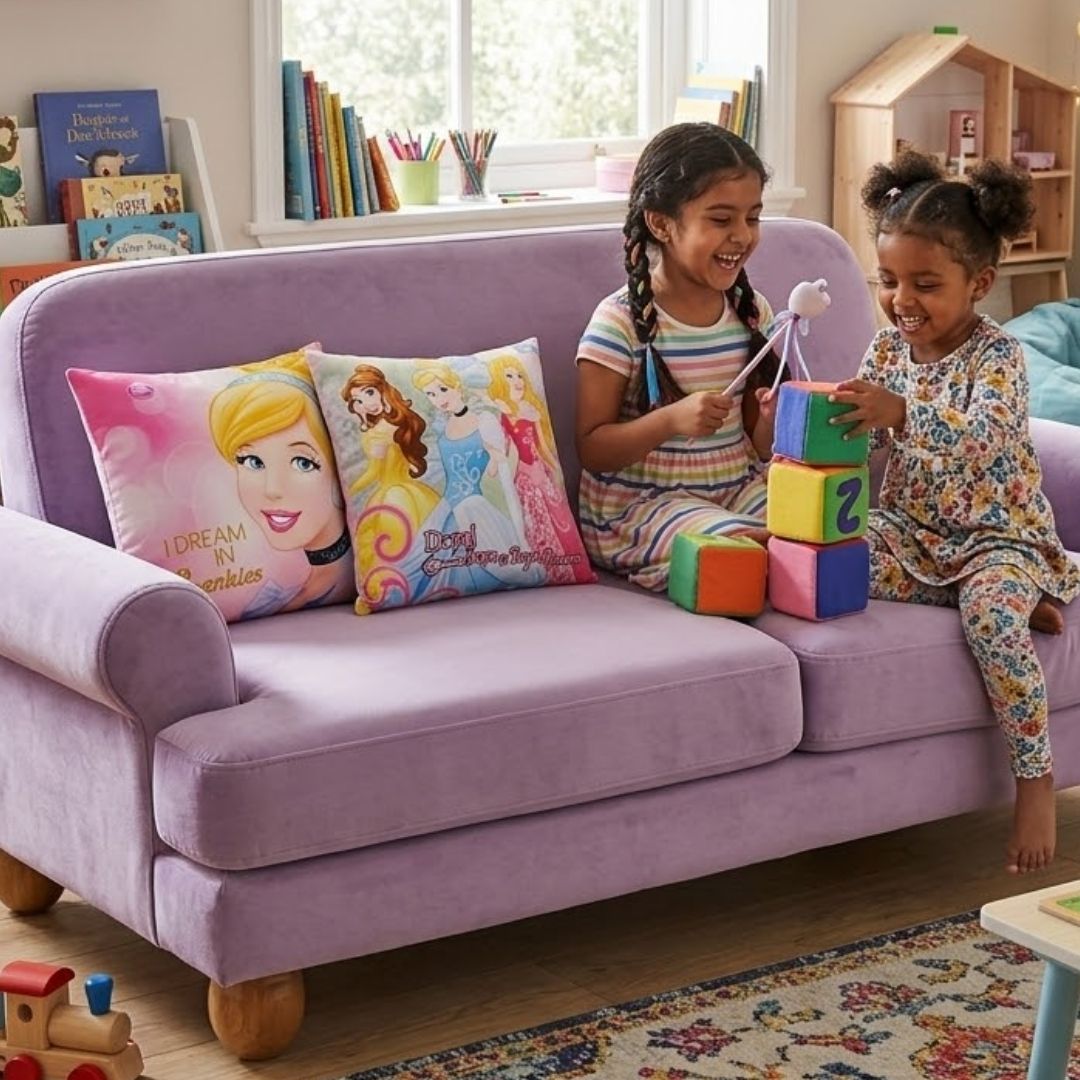 Premium Disney Princess Printed Set of 2 Filled Cushion by Athom Living - Athom Living