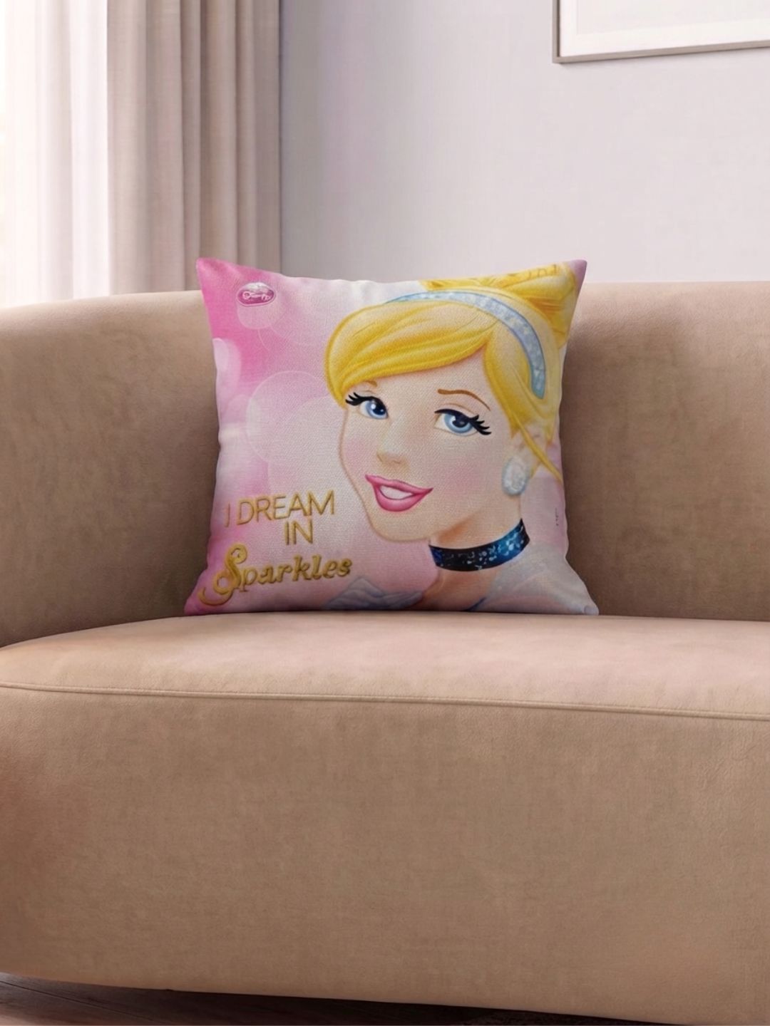 Premium Disney Princess Printed Set of 2 Filled Cushion by Athom Living - Athom Living