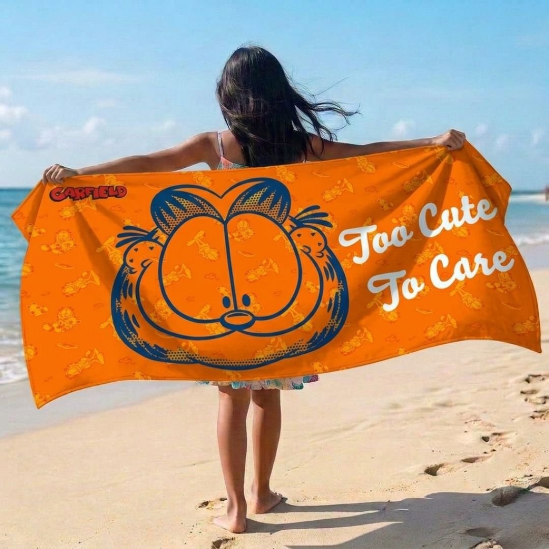 Premium Garfield Kids Bath Towel - Ultra - Soft & Super Absorbent by Athom Living - Athom Living