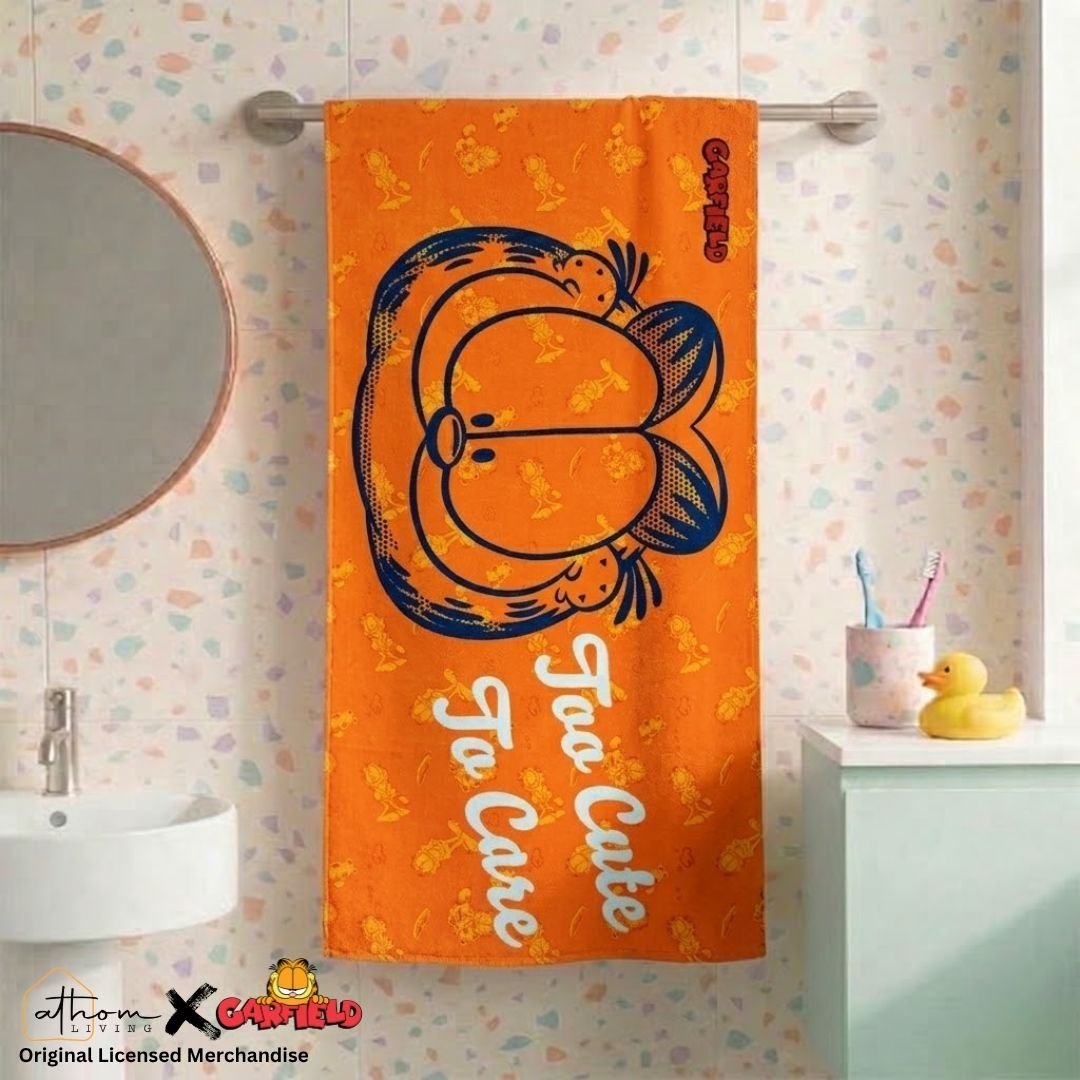 Premium Garfield Kids Bath Towel - Ultra - Soft & Super Absorbent by Athom Living - Athom Living
