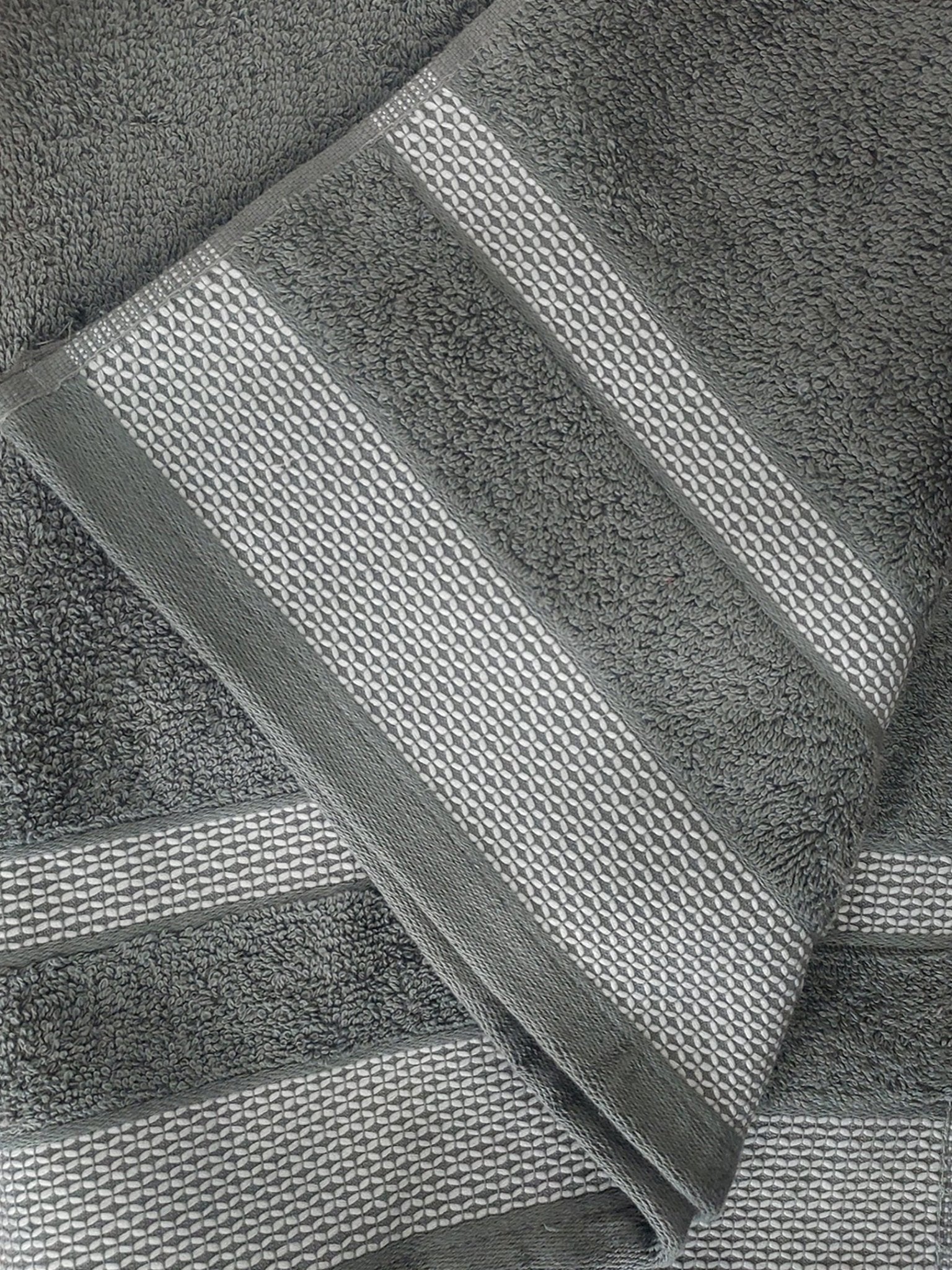 Premium Grey Cotton Bath Towel (Pack of 2) by Athom Living - Athom Living