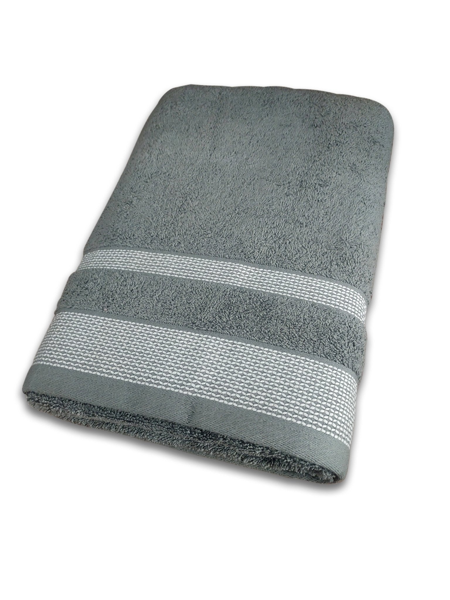 Premium Grey Cotton Bath Towel (Pack of 2) by Athom Living - Athom Living
