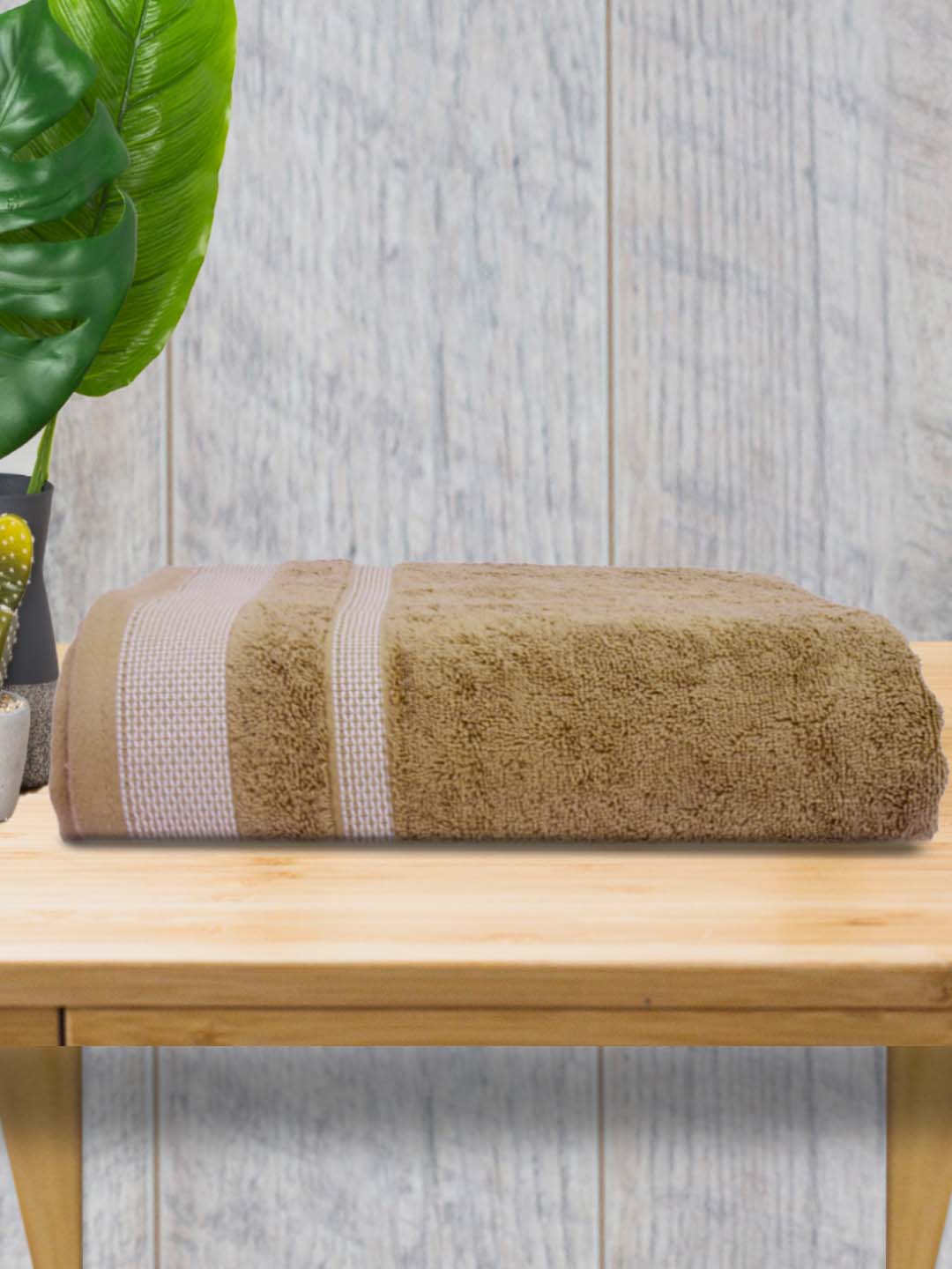Premium Light Brown 500GSM Cotton Bath Towel by Athom Living - Athom Living