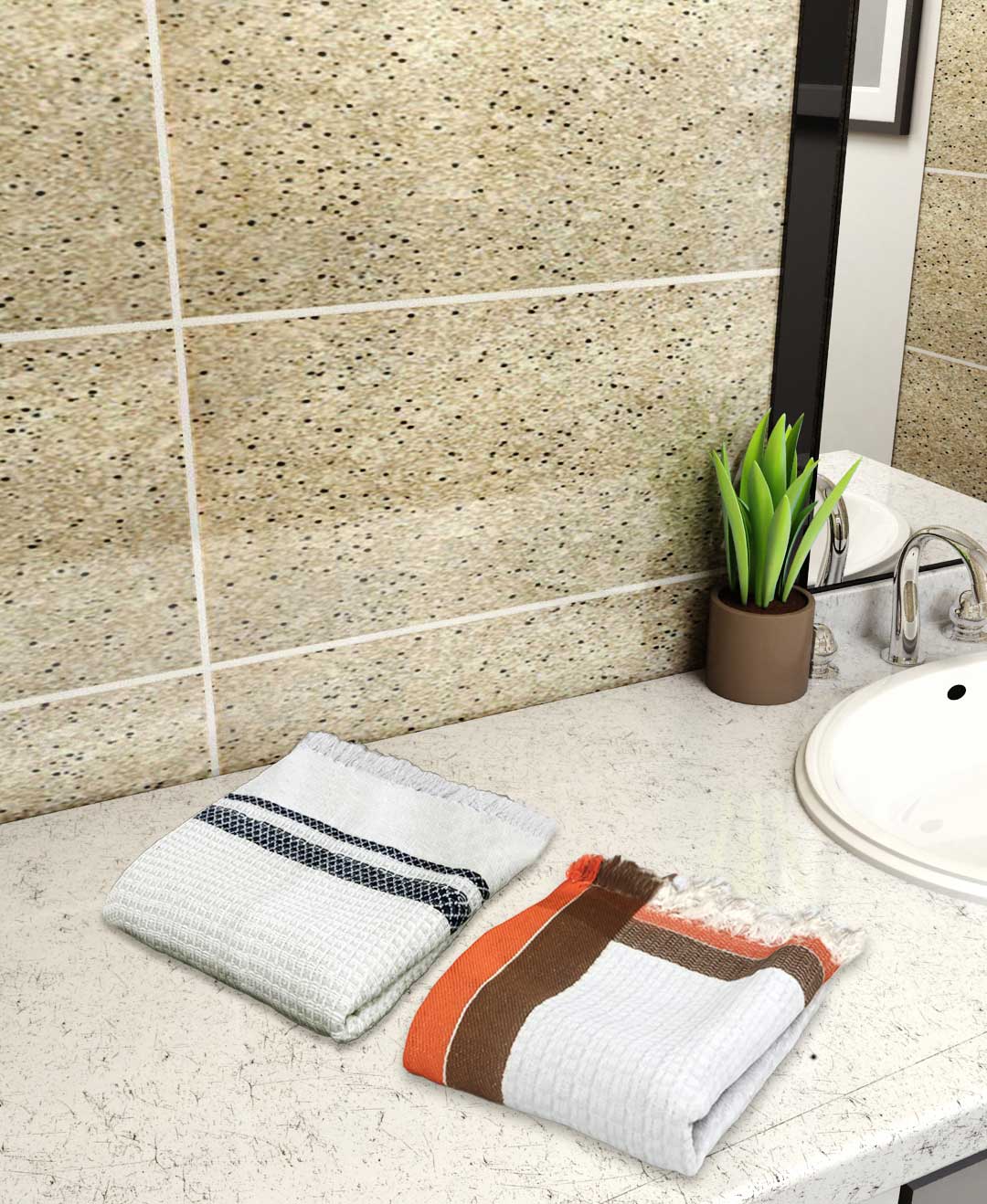 Premium Light Weight White Cotton Bath Towel (Pack of 2) by Athom Living - Athom Living