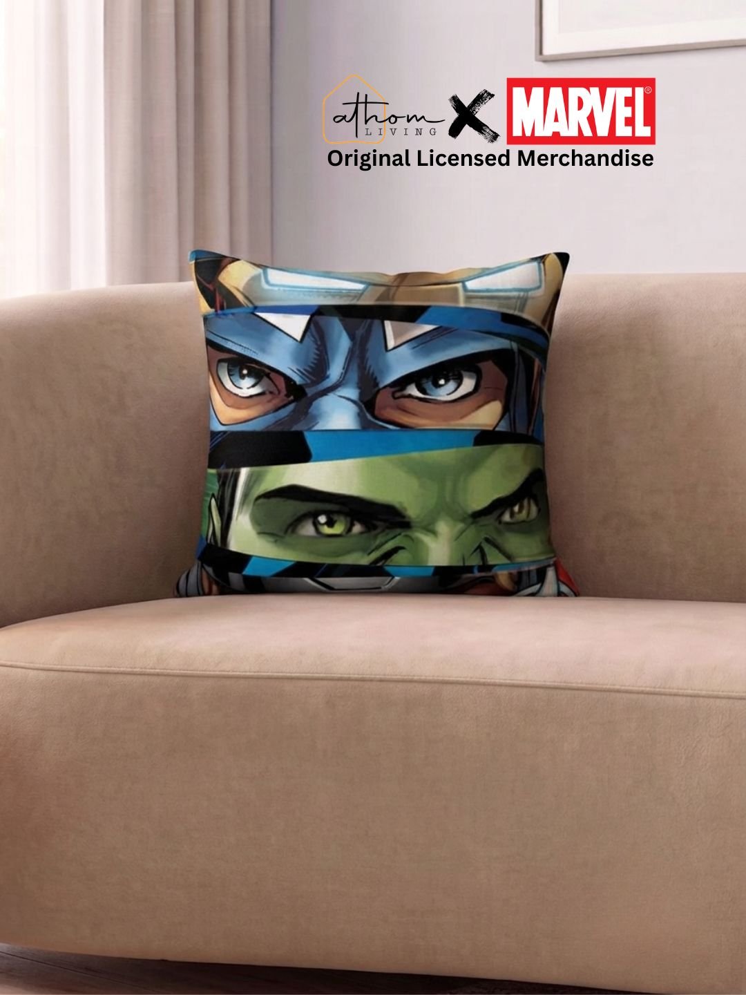 Premium Marvel Avengers Printed Filled Cushion by Athom Living - Athom Living