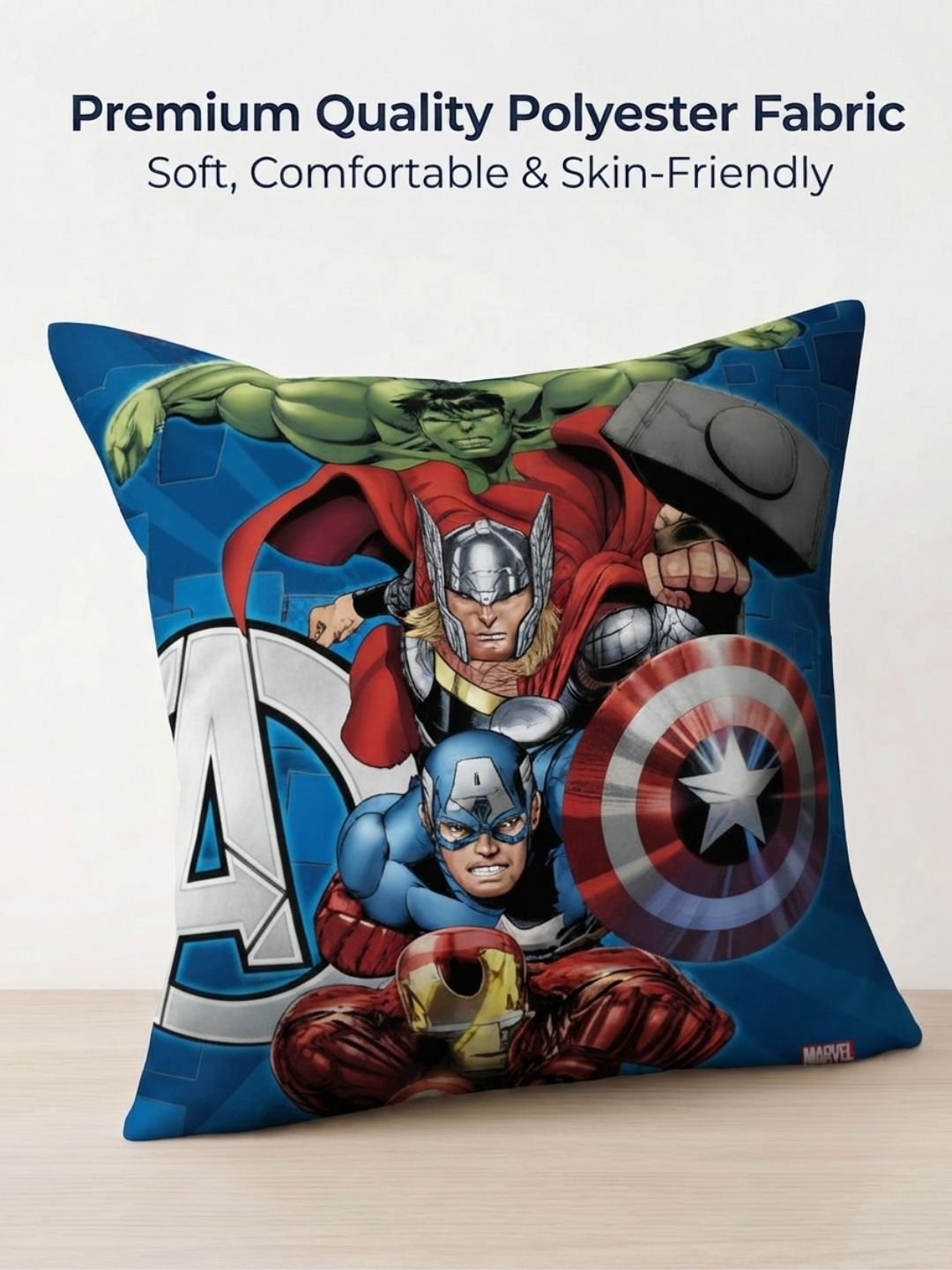 Premium Marvel Avengers Printed Set of 2 Filled Cushion by Athom Living - Athom Living