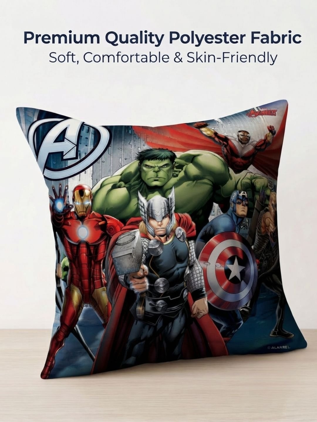 Premium Marvel Avengers Printed Set of 2 Filled Cushion by Athom Living - Athom Living
