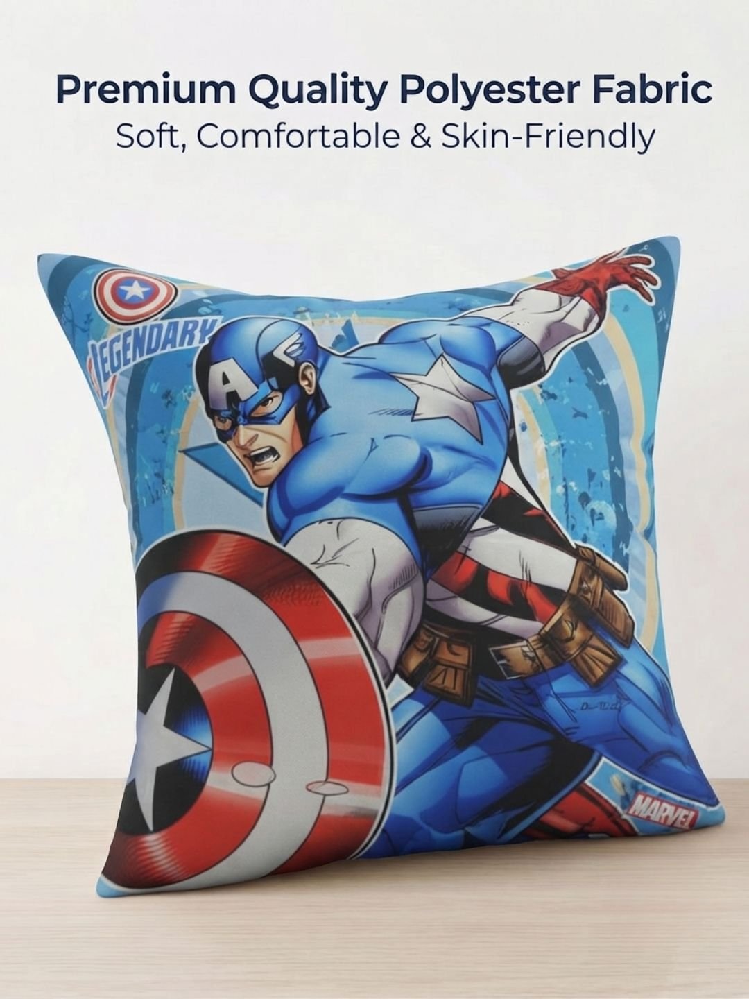 Premium Marvel Captain America Printed Filled Cushion by Athom Living - Athom Living