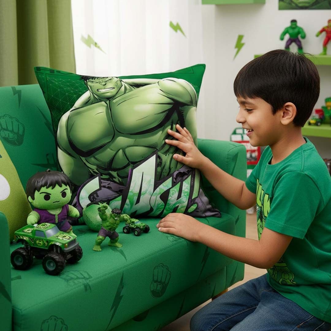 Premium Marvel Hulk Printed Cushion Cover by Athom Living - Athom Living