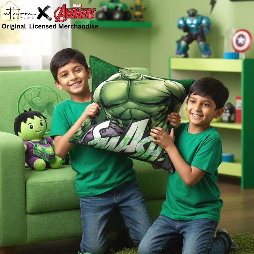 Premium Marvel Hulk Printed Cushion Cover by Athom Living - Athom Living