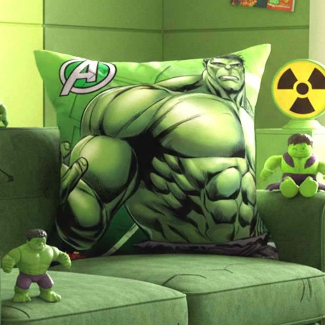 Premium Marvel Hulk Printed Cushion Cover by Athom Living - Athom Living