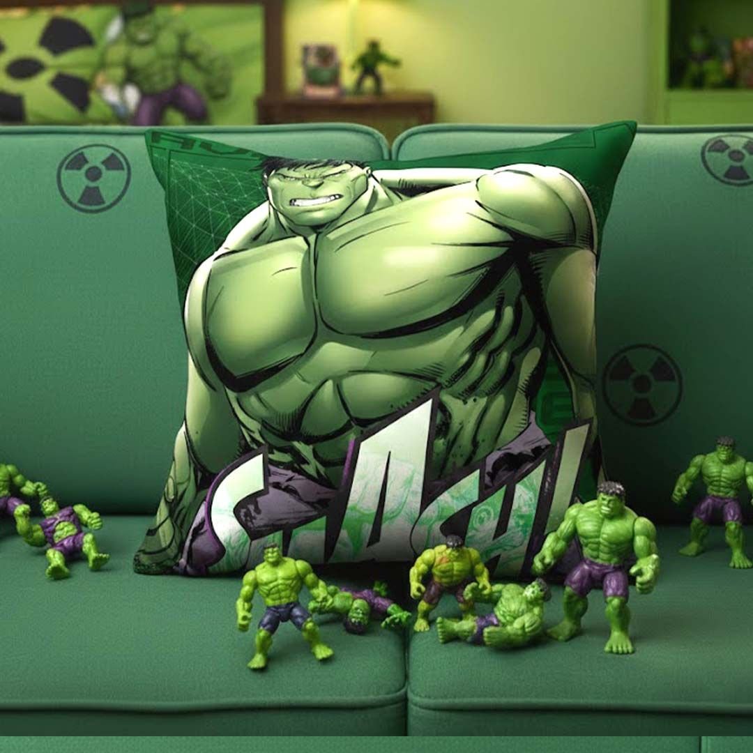 Premium Marvel Hulk Printed Cushion Cover by Athom Living - Athom Living