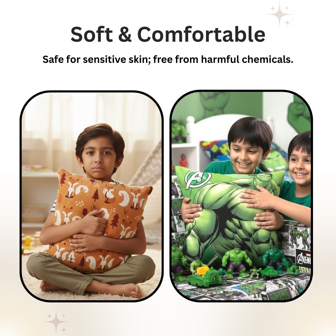 Premium Marvel Hulk Printed Set of 2 Filled Cushion by Athom Living - Athom Living