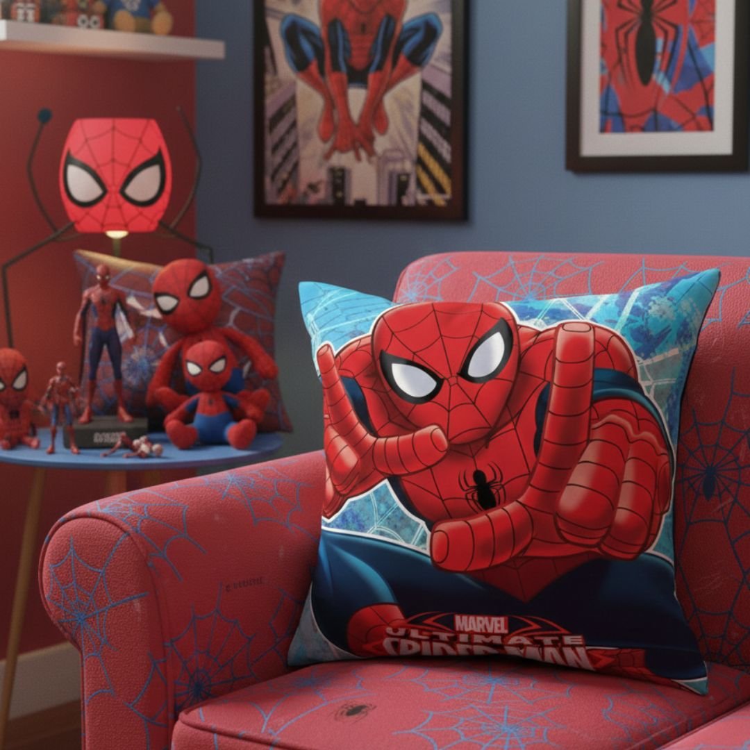 Premium Marvel Spiderman Printed Cushion Cover by Athom Living - Athom Living