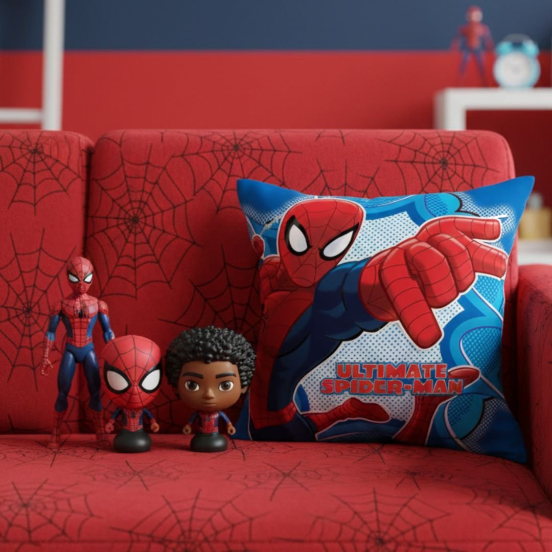 Premium Marvel Spiderman Printed Cushion Cover by Athom Living - Athom Living