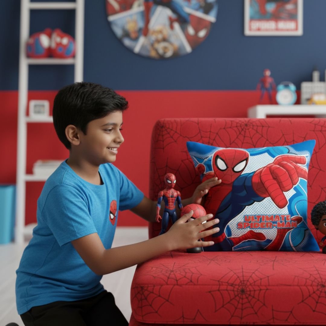 Premium Marvel Spiderman Printed Cushion Cover by Athom Living - Athom Living