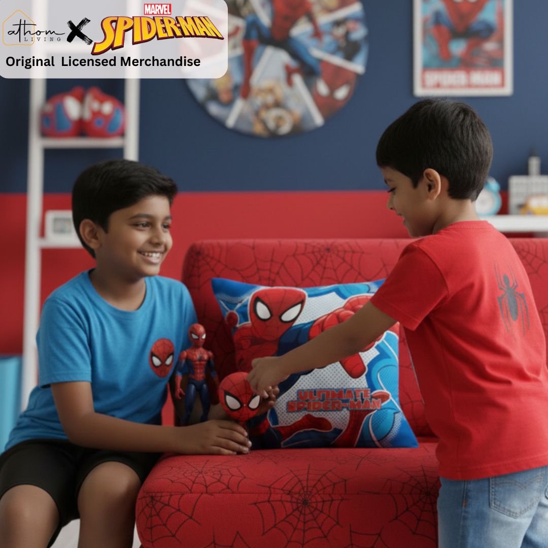 Premium Marvel Spiderman Printed Cushion Cover by Athom Living - Athom Living