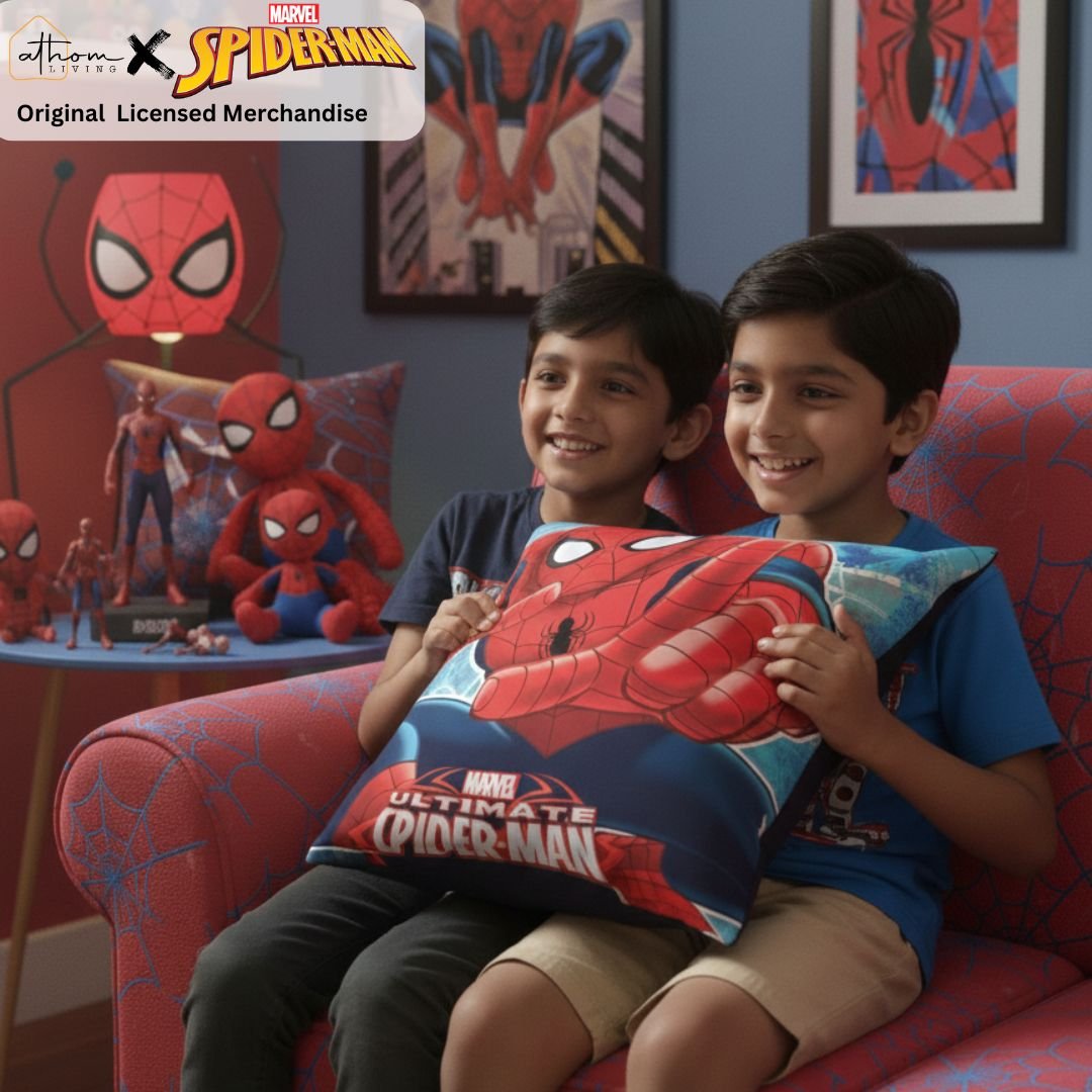 Premium Marvel Spiderman Printed Cushion Cover by Athom Living - Athom Living