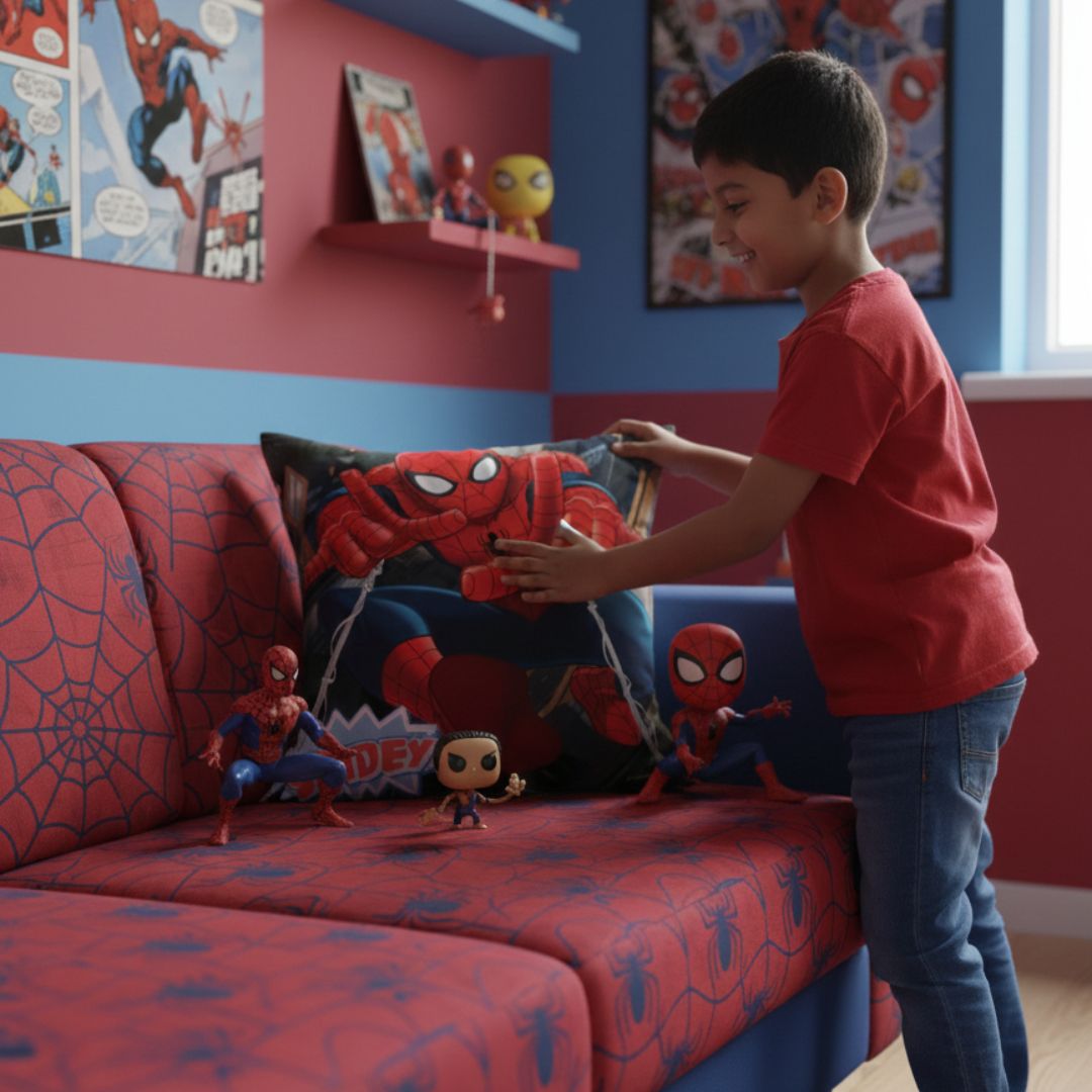 Premium Marvel Spiderman Printed Filled Cushion by Athom Living - Athom Living