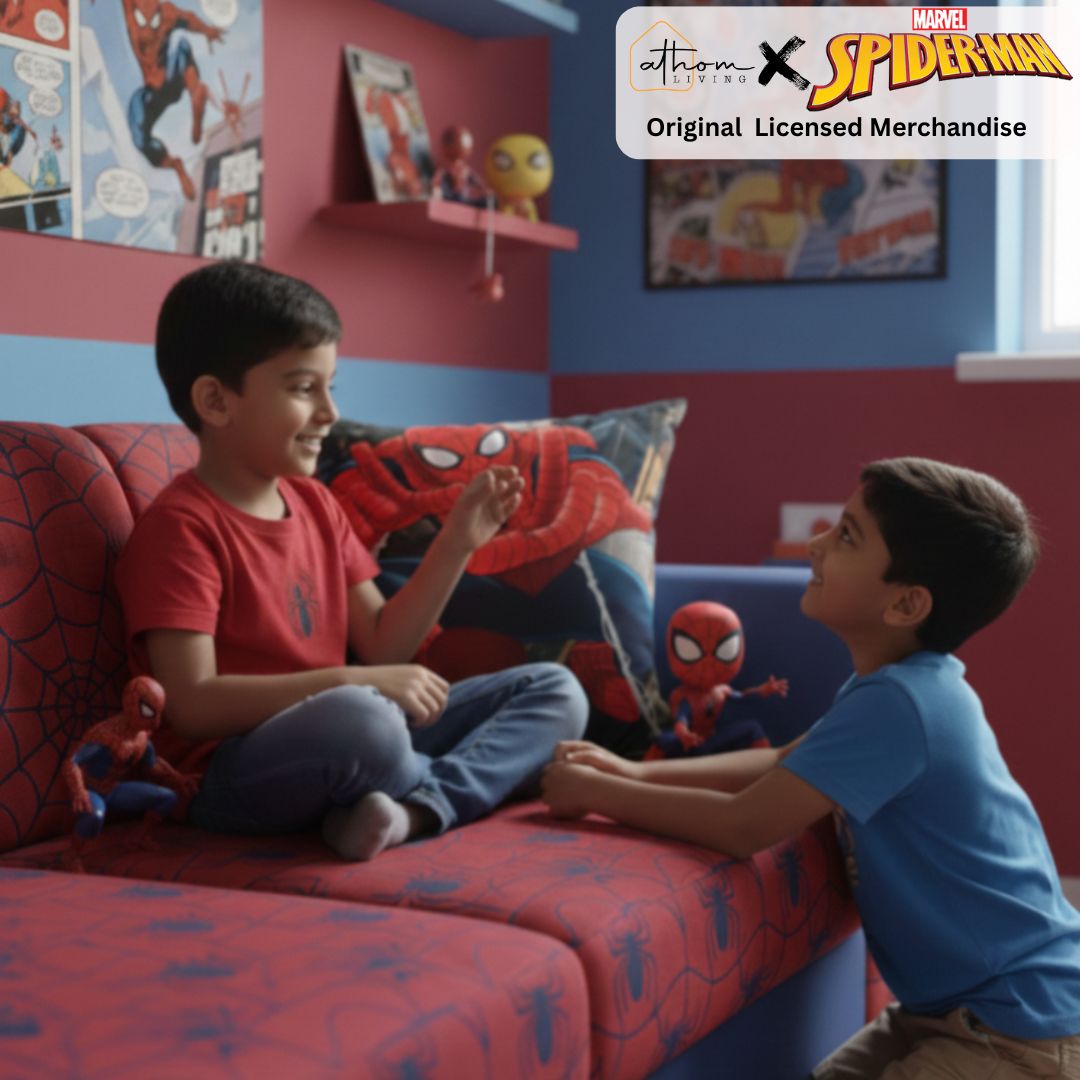 Premium Marvel Spiderman Printed Filled Cushion by Athom Living - Athom Living