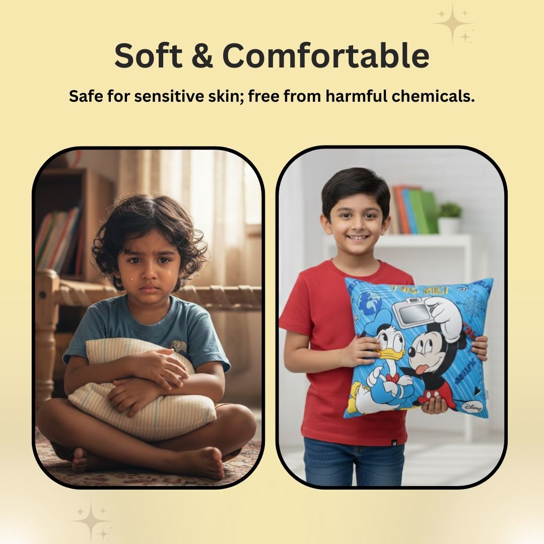 Premium Mickey & Donald Printed Cushion Cover by Athom Living - Athom Living