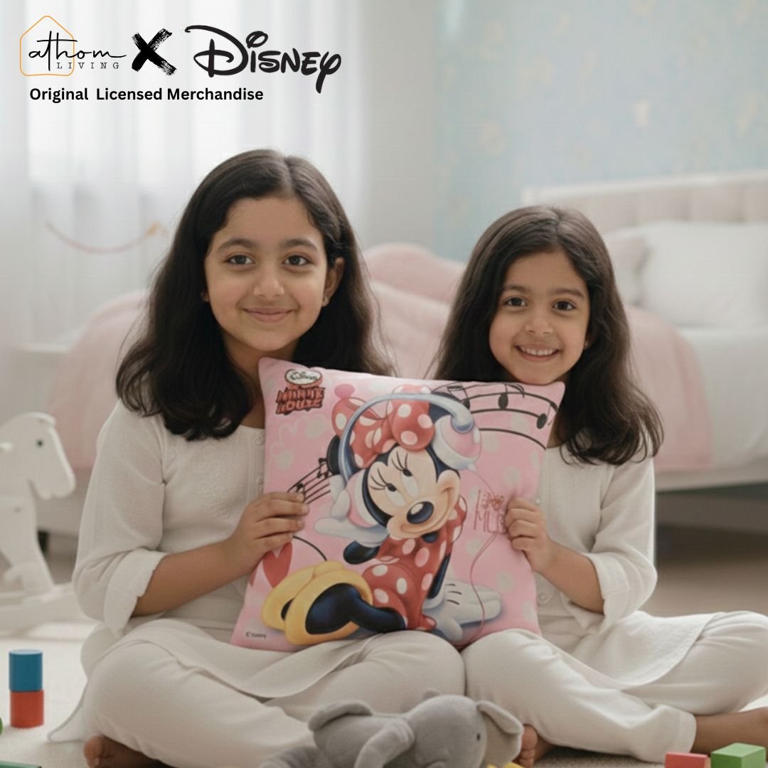 Premium Minnie Mouse Printed Cushion Cover by Athom Living - Athom Living